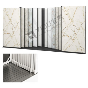 New product custom slide shelf marble granite stone display stand showroom floor push pull ceramic tile display rack