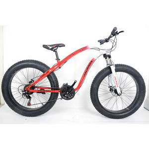 2024 whole sale 26 inch 21 speed carbon steel fat tire snow bicycle beach Mountain  bike