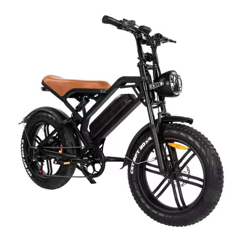 Wholesale 48V 750W 1000W double disc brake e bike Full Suspension fatbike v20 ebike Dirt Mountain Fat Tire Bicycle Electric Bike