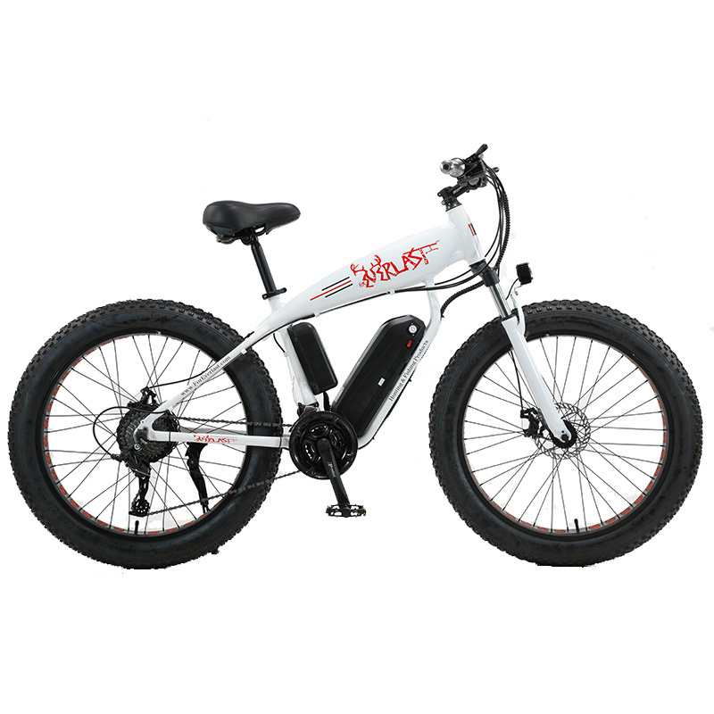 Super Big Power 750W 48V 13AH Lithium Battery 26 Inch 27 Speed Electric Fat Bikes E Bike Fat Tire