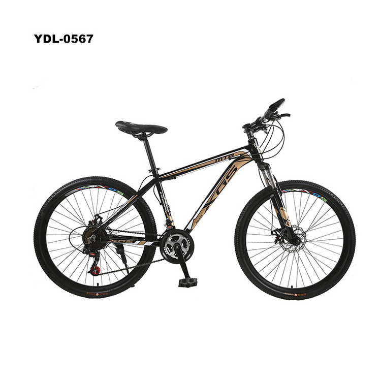 26 Inch Mountain Bike 21/24/27 Speed Aluminum Alloy Double disc brake Mountain Bicycle