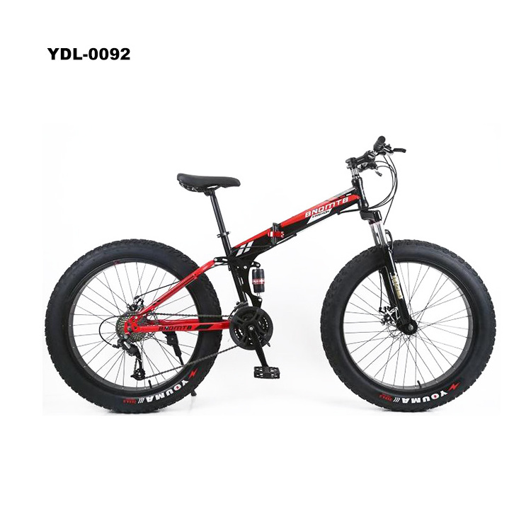 Folding Fat Tire European market Bike Double Absorber Disc Brake Soft-Tailed Mountain Bikes 4.0  Bicycle