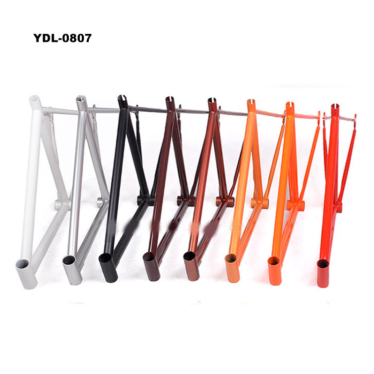 fixed gear bikes frame can customize colorful whole frame front fork 700C high carbon steel frame single speed