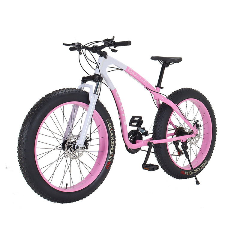 2024 whole sale 26 inch 21 speed carbon steel fat tire snow bicycle beach Mountain  bike