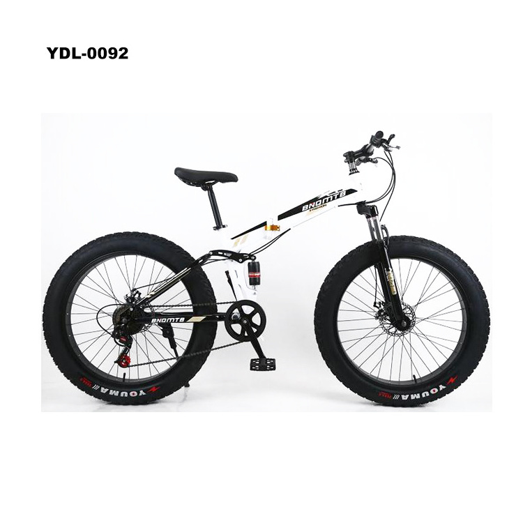 Folding Fat Tire European market Bike Double Absorber Disc Brake Soft-Tailed Mountain Bikes 4.0  Bicycle