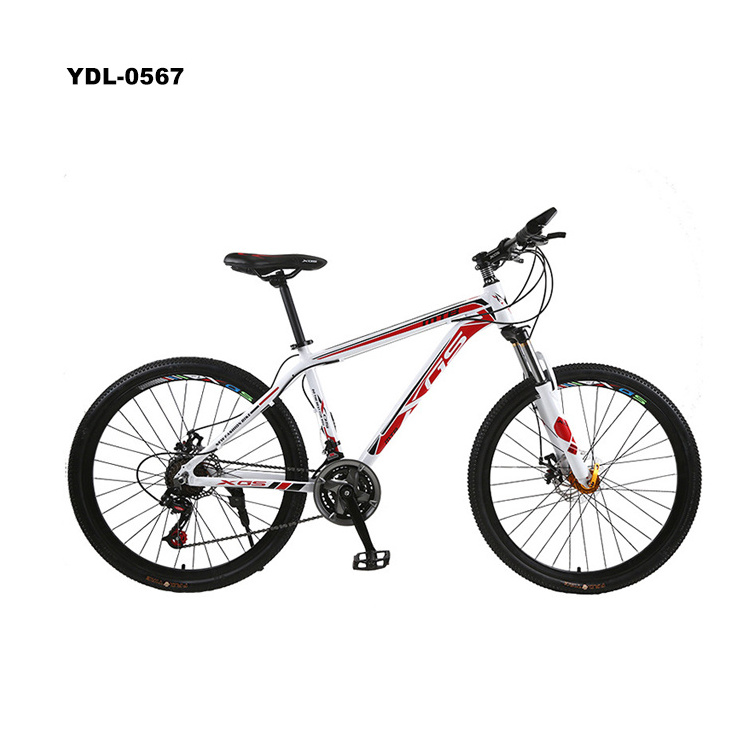 26 Inch Mountain Bike 21/24/27 Speed Aluminum Alloy Double disc brake Mountain Bicycle