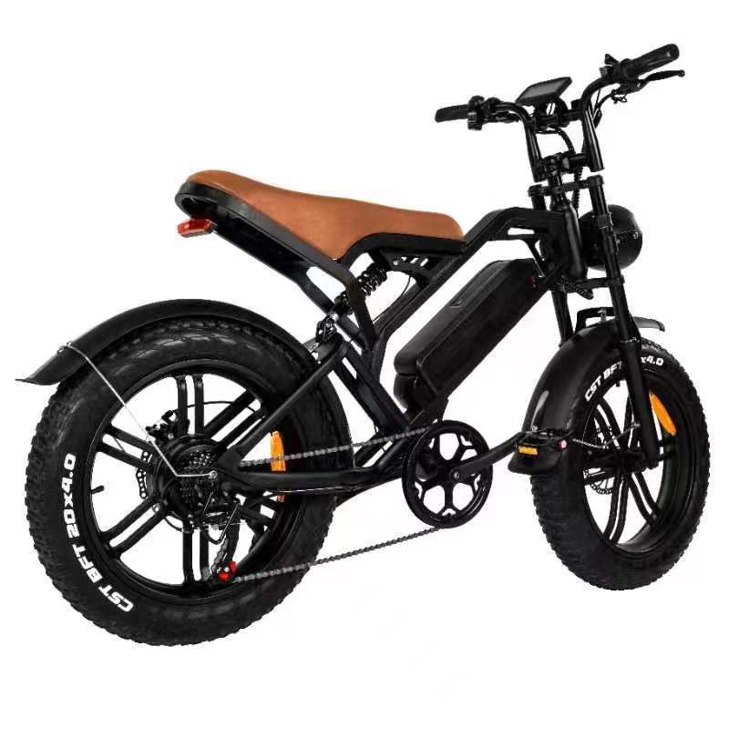 Wholesale 48V 750W 1000W double disc brake e bike Full Suspension fatbike v20 ebike Dirt Mountain Fat Tire Bicycle Electric Bike