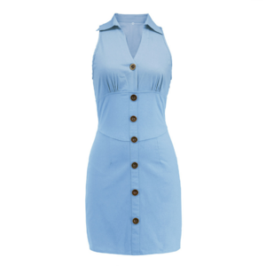 Spring/Summer 2023 New Women's Sexy Sleeveless Denim Dress European And American Cross-Border Foreign Trade Casual Thin Dress