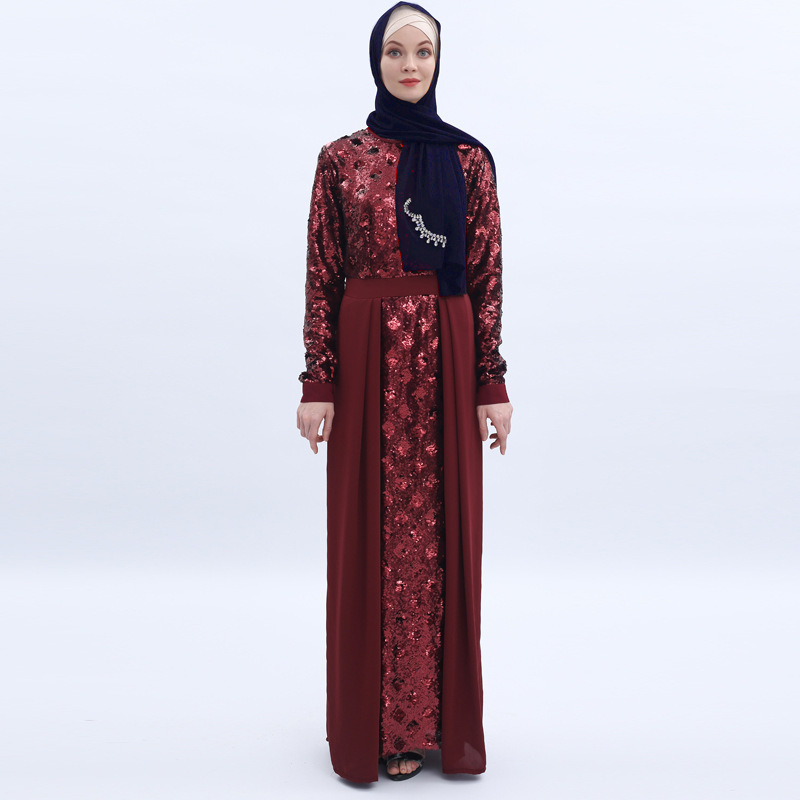 Middle East Ready To Ship Islamic Muslim Clothing Long Sleeves Women Dresses