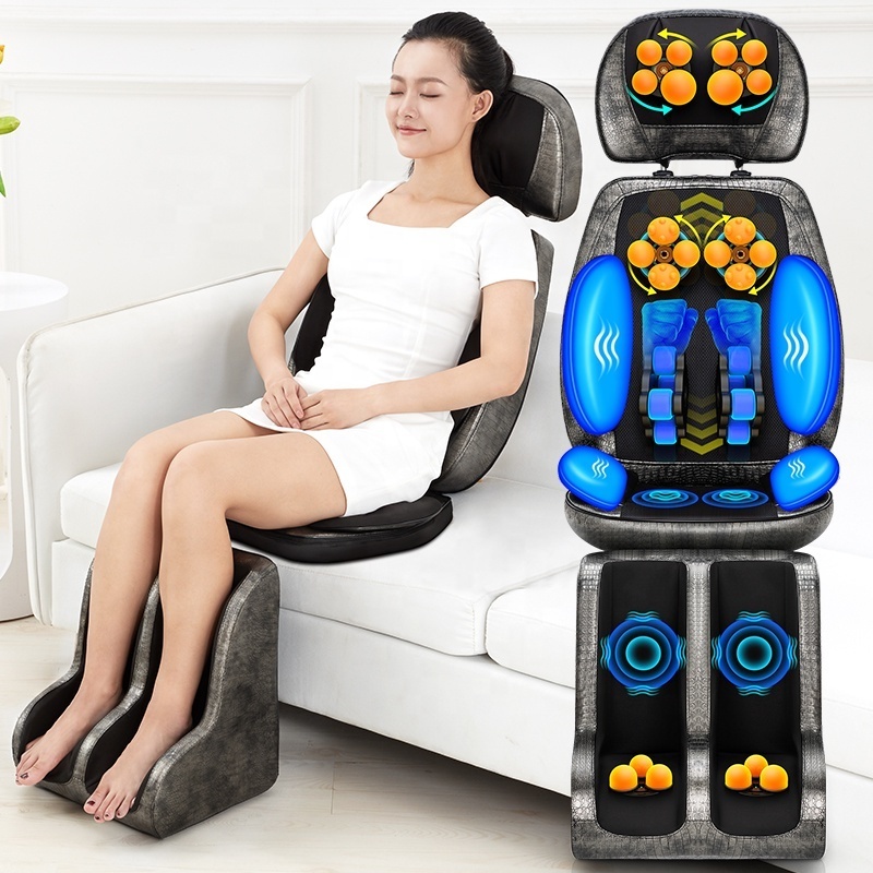 3D Portable Back Hip Heating Vibrating Shiatsu Car and Home Use Massage Cushion