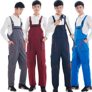 Men Women Bib Overalls Work Clothing Protective Coverall Repairman Strap Jumpsuits Working Uniforms Sleeveless Coveralls 4 Color