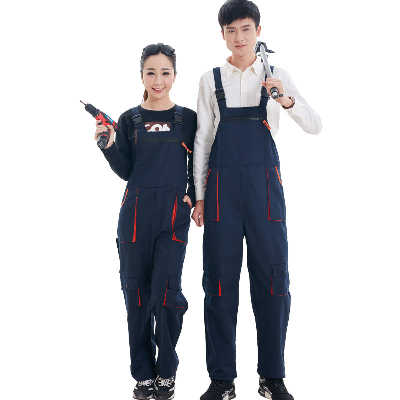 Men Women Bib Overalls Work Clothing Protective Coverall Repairman Strap Jumpsuits Working Uniforms Sleeveless Coveralls 4 Color