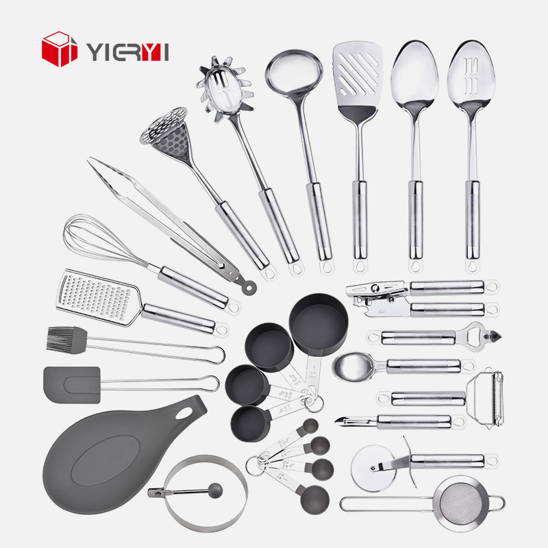 Bestseller Kitchen Accessories Cooking Utensils Set utensilios de cocina Stainless Steel Cooking Tool 28 PCS Kitchen gadgets