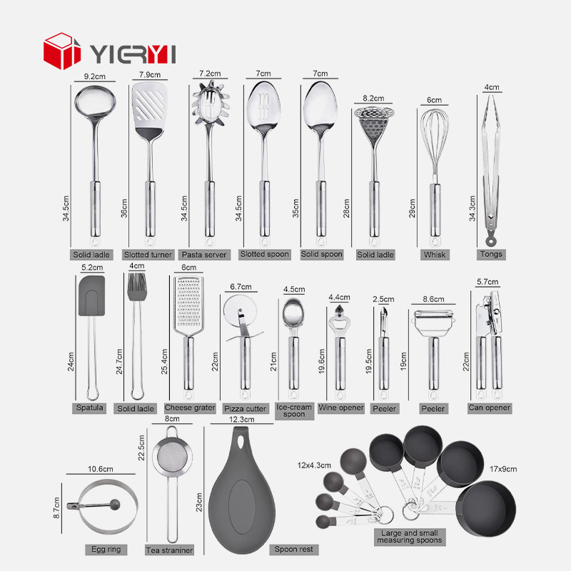 Bestseller Kitchen Accessories Cooking Utensils Set utensilios de cocina Stainless Steel Cooking Tool 28 PCS Kitchen gadgets