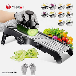 Yieryi Adjustable Mandolin Food Cutter Vegetable Slicer Fruit Cutter Stainless Steel Kitchen Julienne Slicer for Kitchen