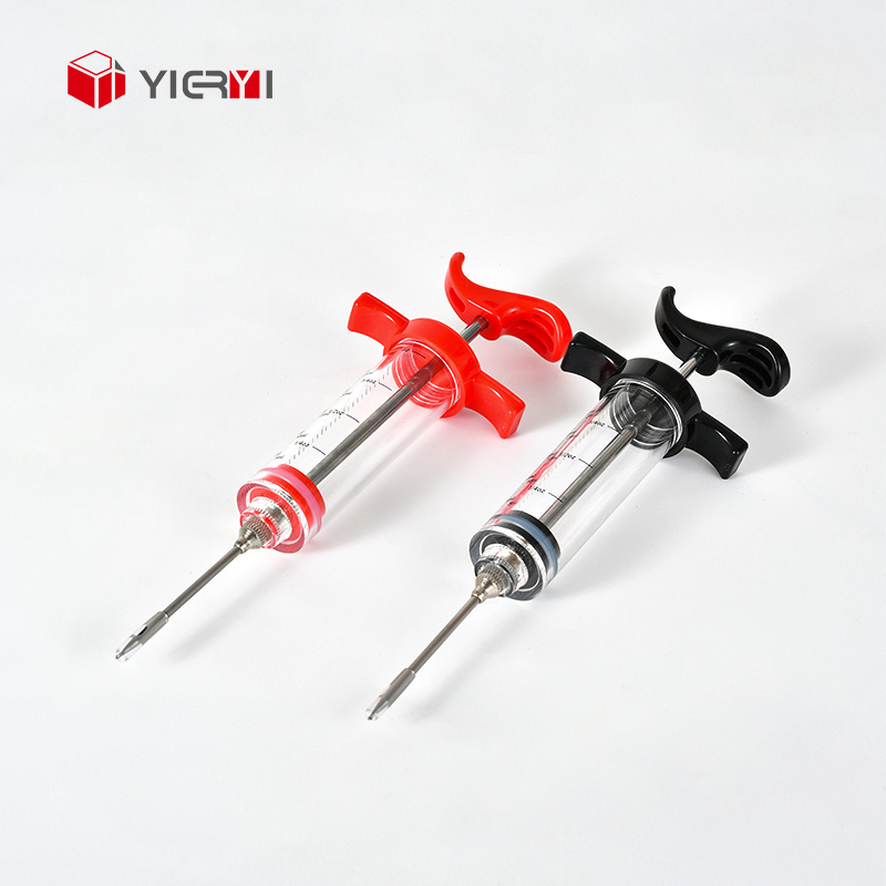 Hot Sale Kitchen Accessories 30 ml BBQ Meat Marinade Flavor Injector Kit Food Grade Syringe turkey Injector Syringe