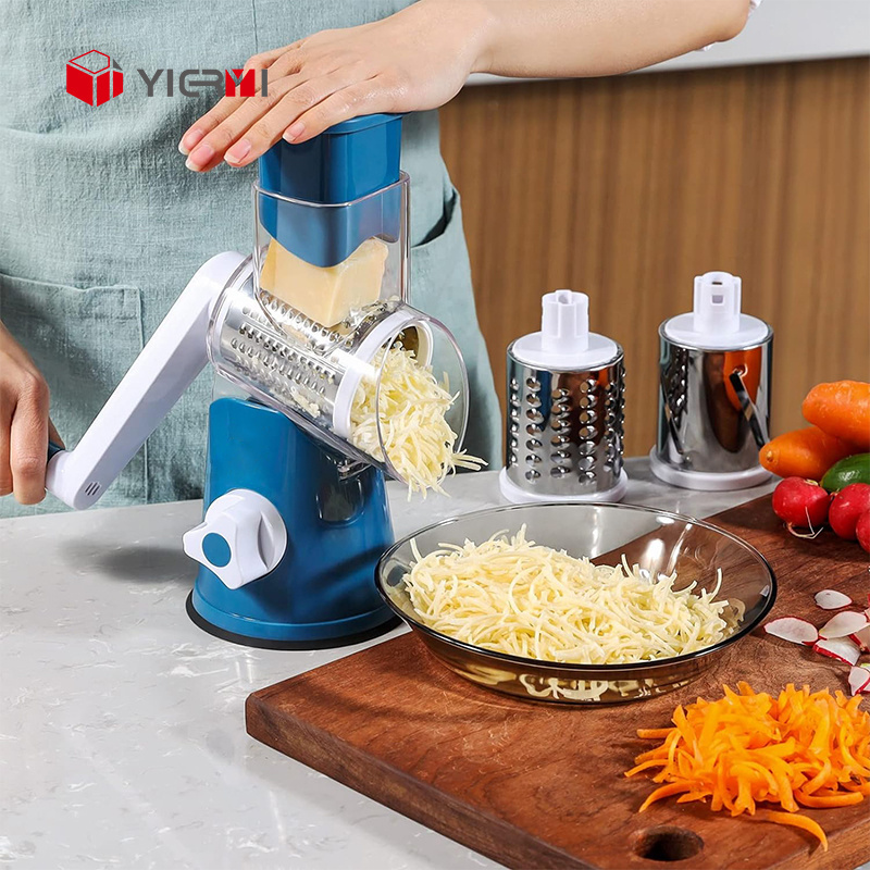 Multi-functional Vegetable Chopper Mozzarella Cheese Grater Shredder Spiralizer Vegetable Cutter Slicer Rotary Cheese Grater