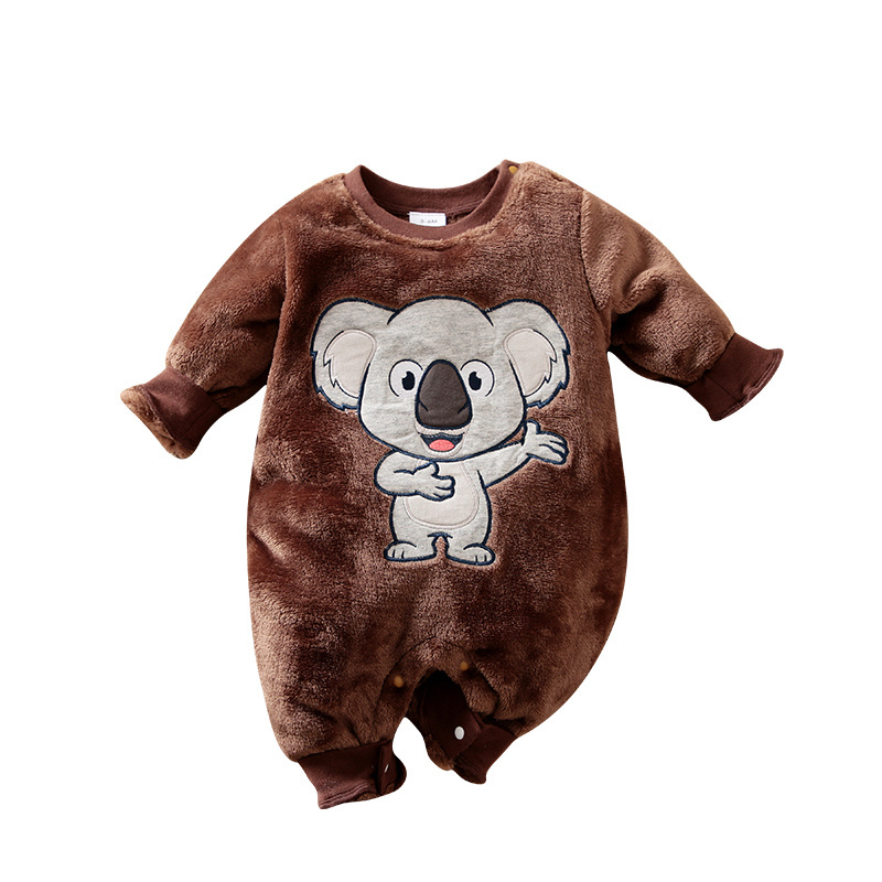 Wholesale Polyester Knitted Long Sleeve New Born Baby Clothes Winter Baby Romper Baby Onesie