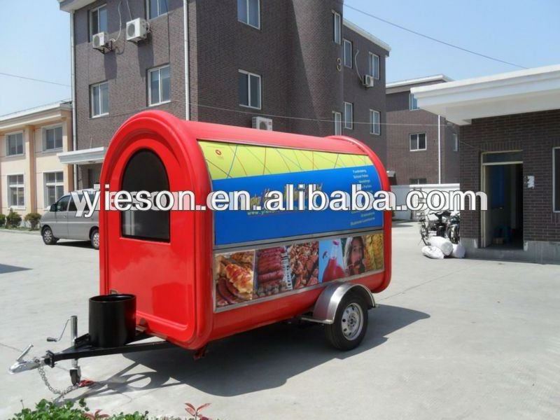 Mobile Hot Sale food carts with refrigerator/street vending carts