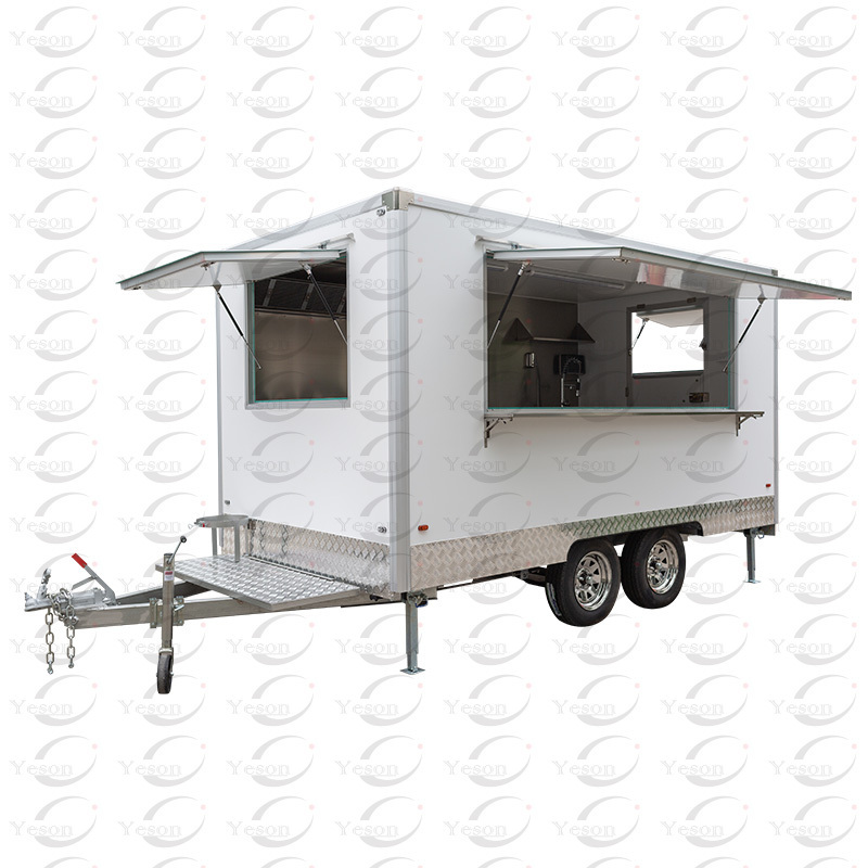 Popular vending food cart, mobile coffee shop, icecream bar made by China famous professional food trailer factory