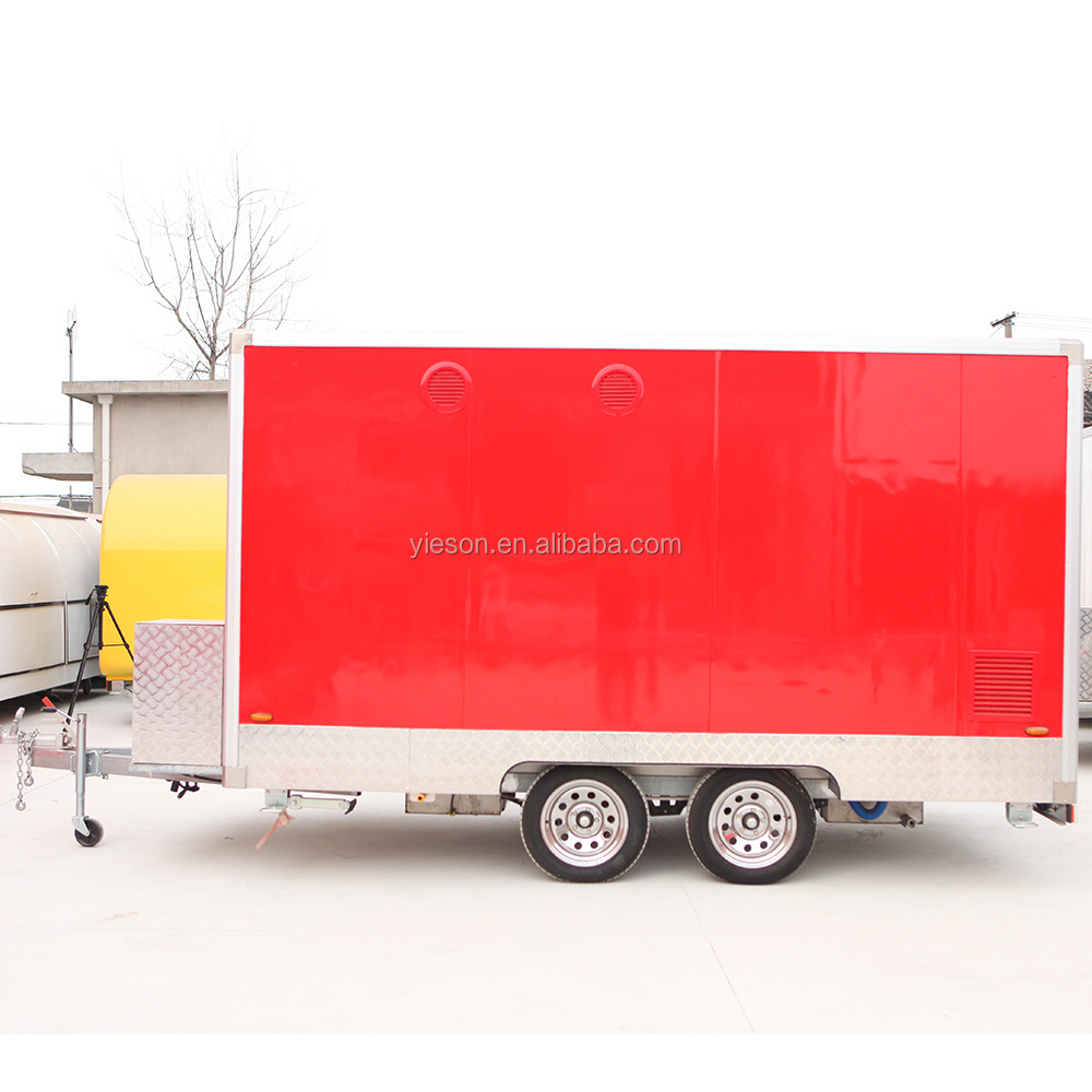 china food trailers sliding glass concession mobile food trailer