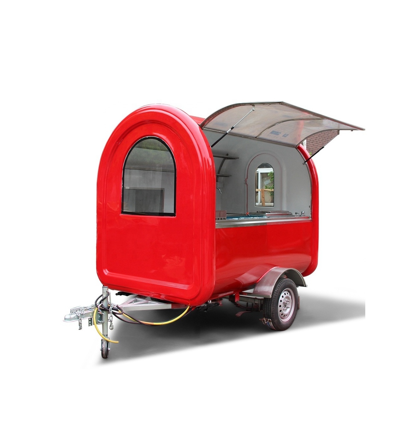 Yieson Luxury Vans electric scooters mobile food truck cart ice cream fast food cart Shawarma Burners Gyros Grill Food Cart