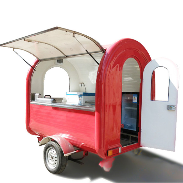 Mobile Hot Sale food carts with refrigerator/street vending carts