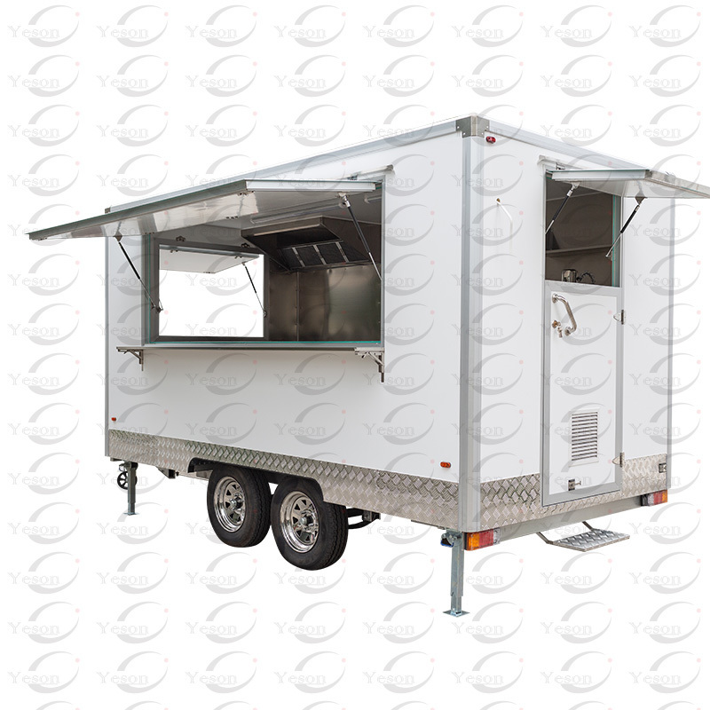 Popular vending food cart, mobile coffee shop, icecream bar made by China famous professional food trailer factory