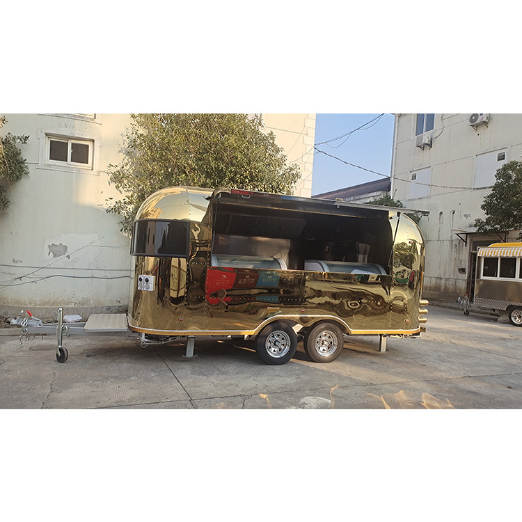 Manufacturer custom trailer stainless steel bbq food trailer Drinks pizza burgers fast food carts