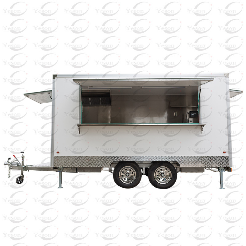 Popular vending food cart, mobile coffee shop, icecream bar made by China famous professional food trailer factory