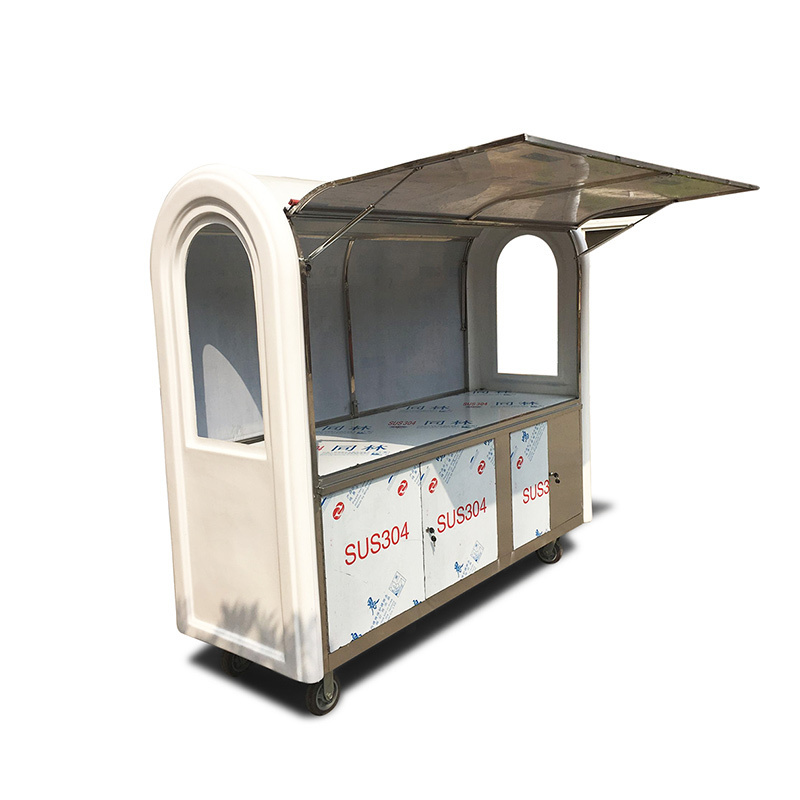 Hot Sale Fashion Customized Design Coffee Cart Outdoor Street Food Cart Trailer