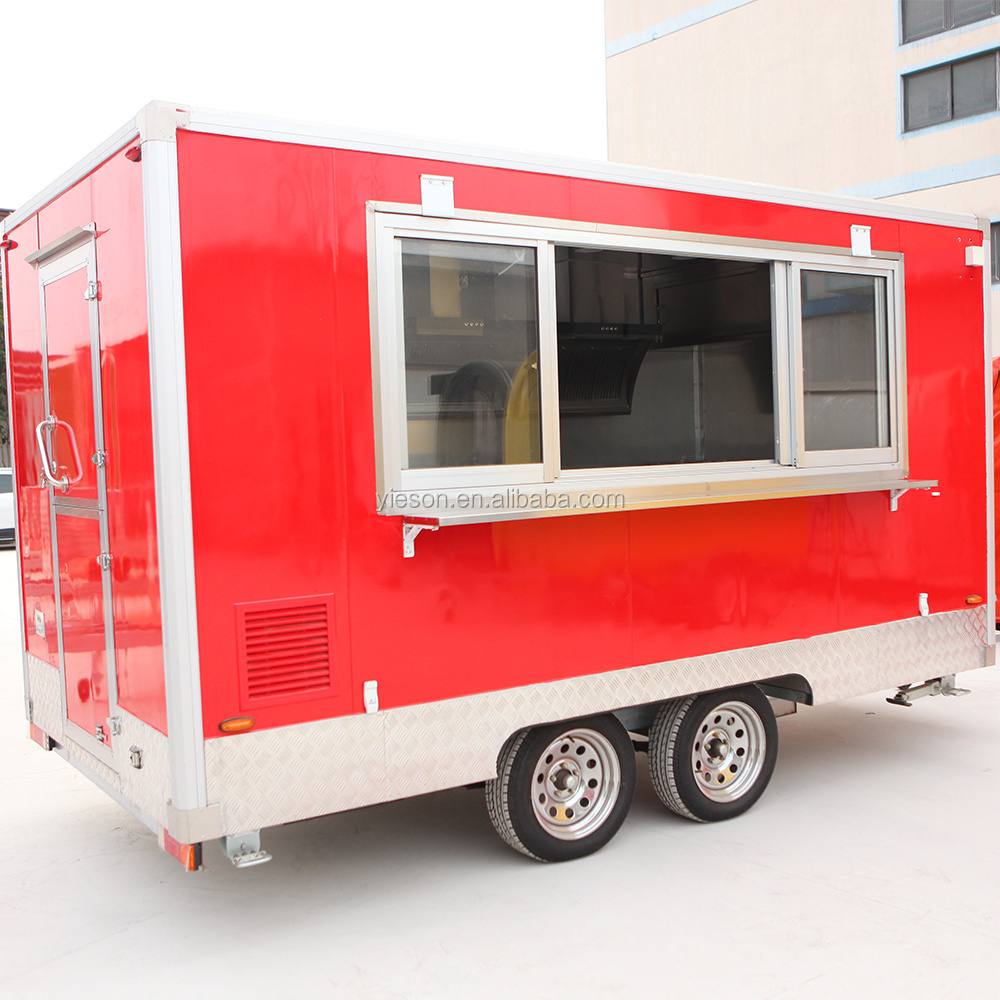 china food trailers sliding glass concession mobile food trailer