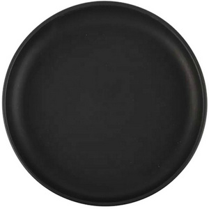 High quality crockery tableware cheap bulk matte black 8 inch ceramic dinner plates