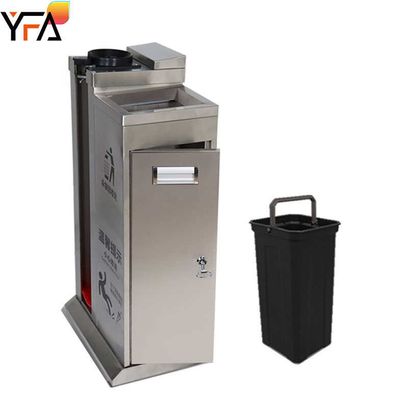 Automatic Wet Umbrella Bag Dispenser Stainless Steel Disposable Umbrella Packing Machine with Waste Bin for Hotel/Mall/Office