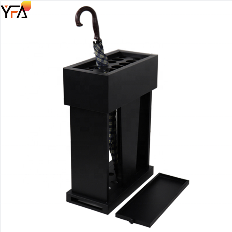 Umbrella Holder with Removable Dish Tray-Commercial Umbrella Rack,Entrance Freestanding Organizer for Umbrella Walking Stick