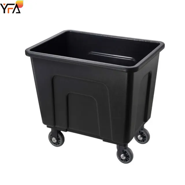 Factory Direct Plastic Laundry Basket, Cleaning Cart with Wheels, Rrectangular Linen Cart, Multi-color&Multi-size, Optional