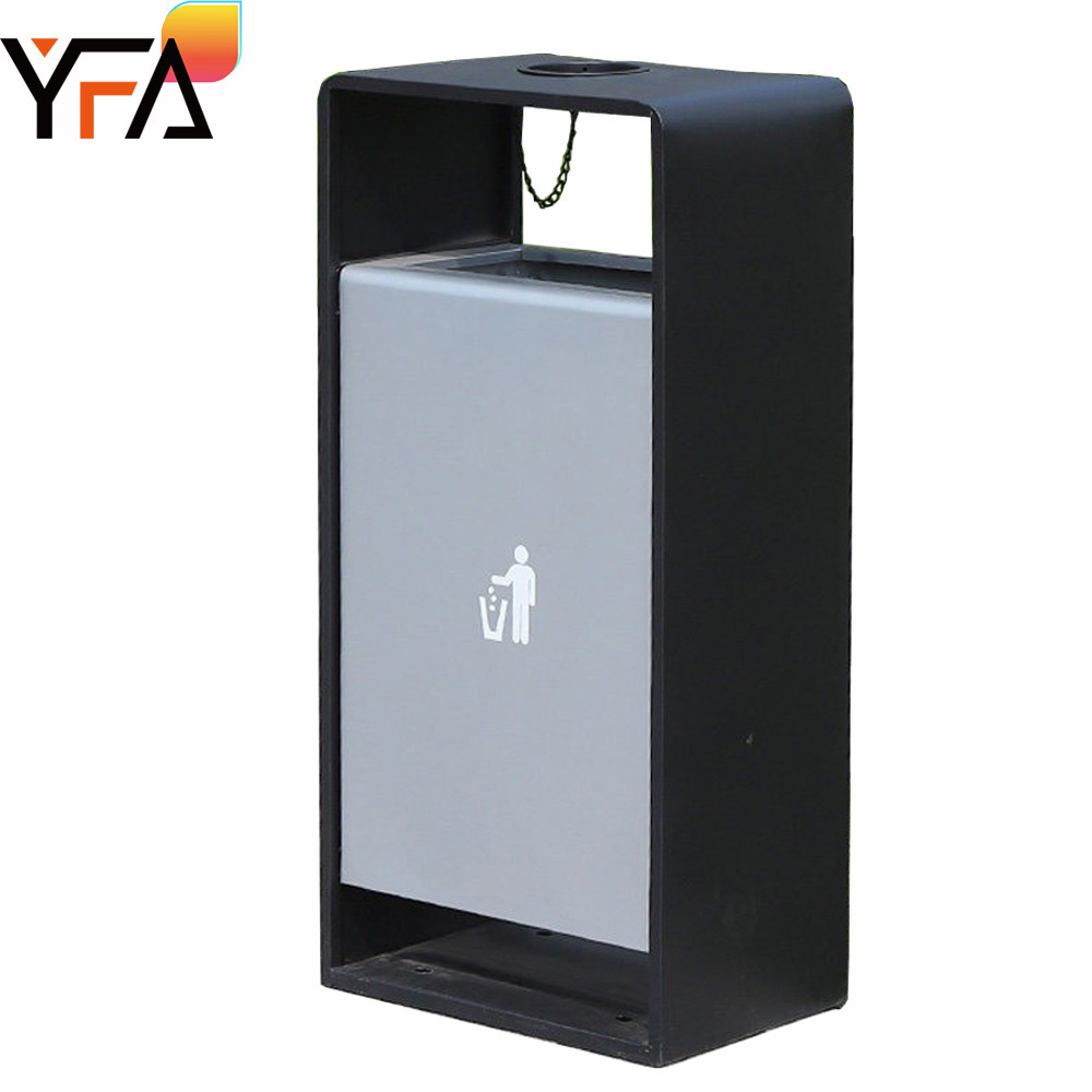 50L Customized Rectangular Outdoor Metal Trash Can Stainless Steel Ashtray Outdoor with Lock Hotel Street Garbage Recycling Bin