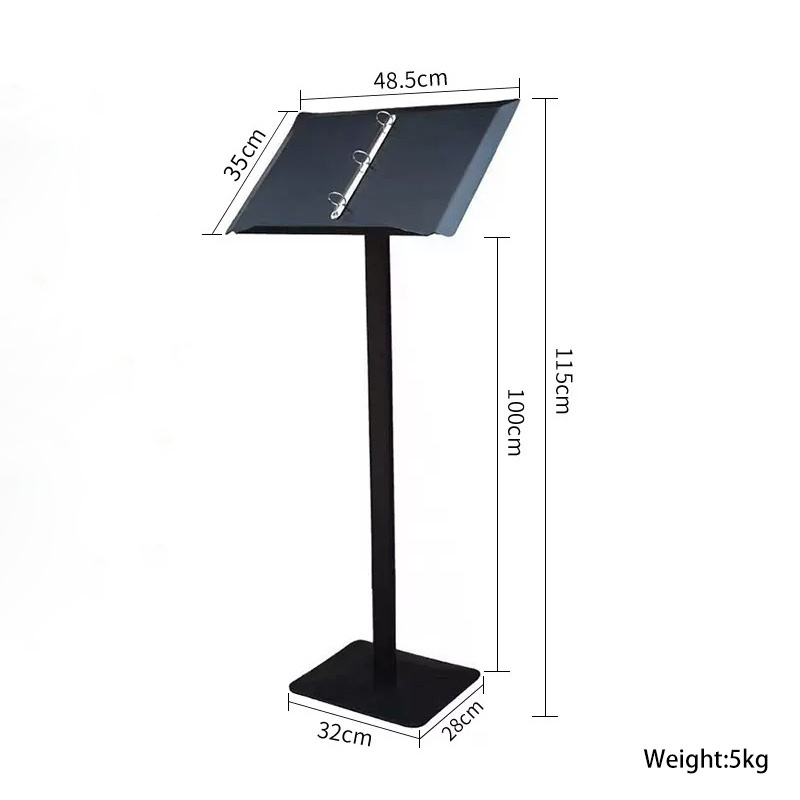 Restaurant Menu Display Stands A4 Brochure Advertising Sign Stand Door Floor Stand Metal Sign Holder Dish Brand Publicity Rack