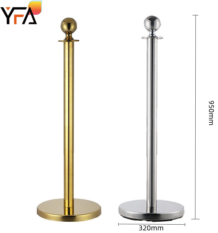 Hotel Bank Posts Stanchion Rope  Barrier Height 950mm Red Carpet Velvet Rope Poles Stands Railing Rope hot sale