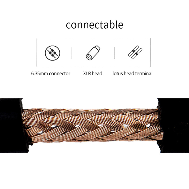 Best Speaker Cable 6.0mm Oxygen-free Copper Wire Double Shielded Audio Cable Gold-plated Joint High Quality Speaker Wire