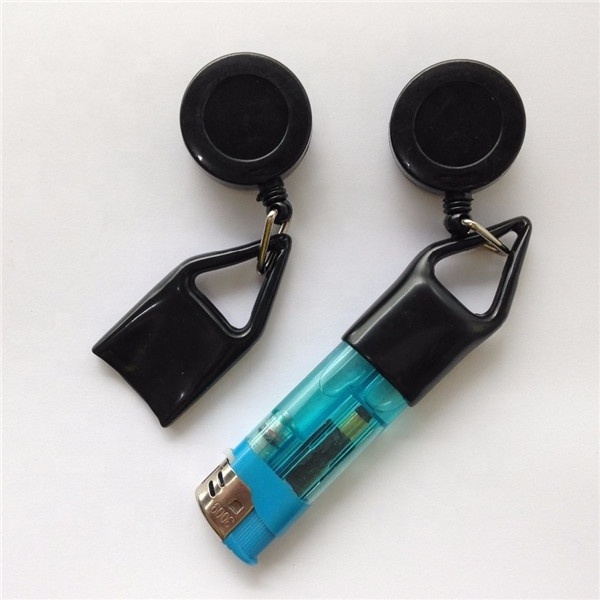 2023  best sellers Retractable Pull Reel Keychain Lighter Holder