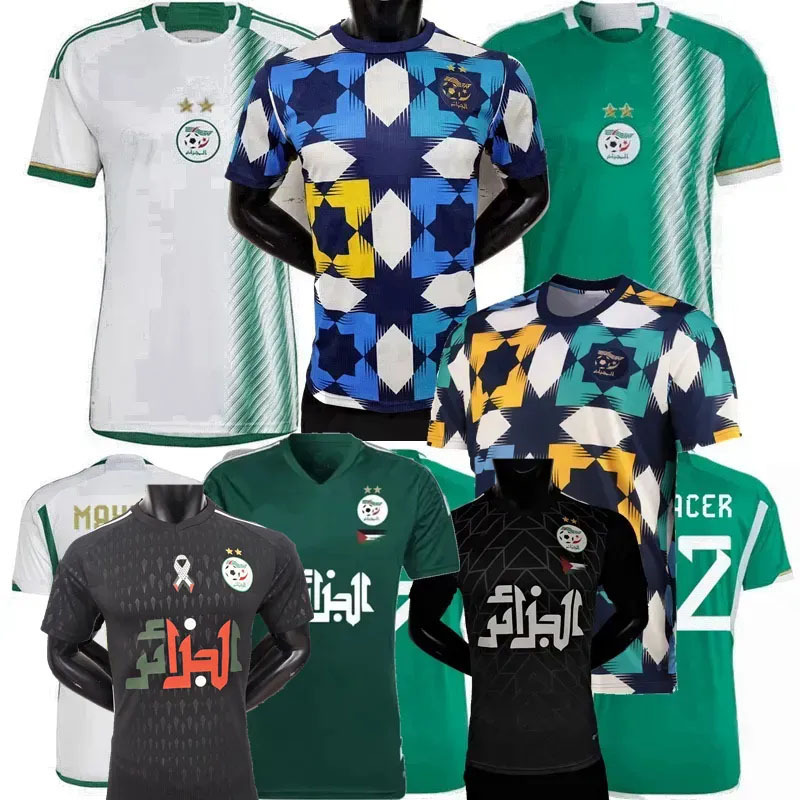 Player Fans 2023 2024 Algeria Soccer Jerseys Two stars CHAIBI AOUAR FEGHOULI GOUIRI MAHREZ national training football shirt