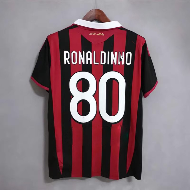 AC Retro 2006 2007 Grade thailand quality Milan Soccer Jersey Classic 2009 KAKA RONALDINHO Football vintage Shirts Soccer Wear