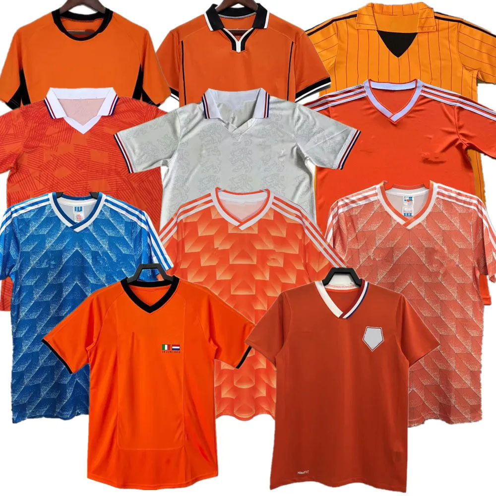 Retro 1988 vintage Jerseys 88 Van Basten 96 97 98 Holland BERGKAMP Gullit Rijkaard 2000 2008 classic football shirts