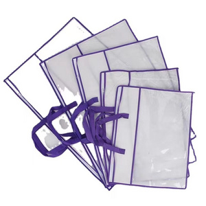 Clear PVC/PE/Vinyl Bag with Handles for Bedsheet Quilt Blanket Pillow Bedding Packaging bag