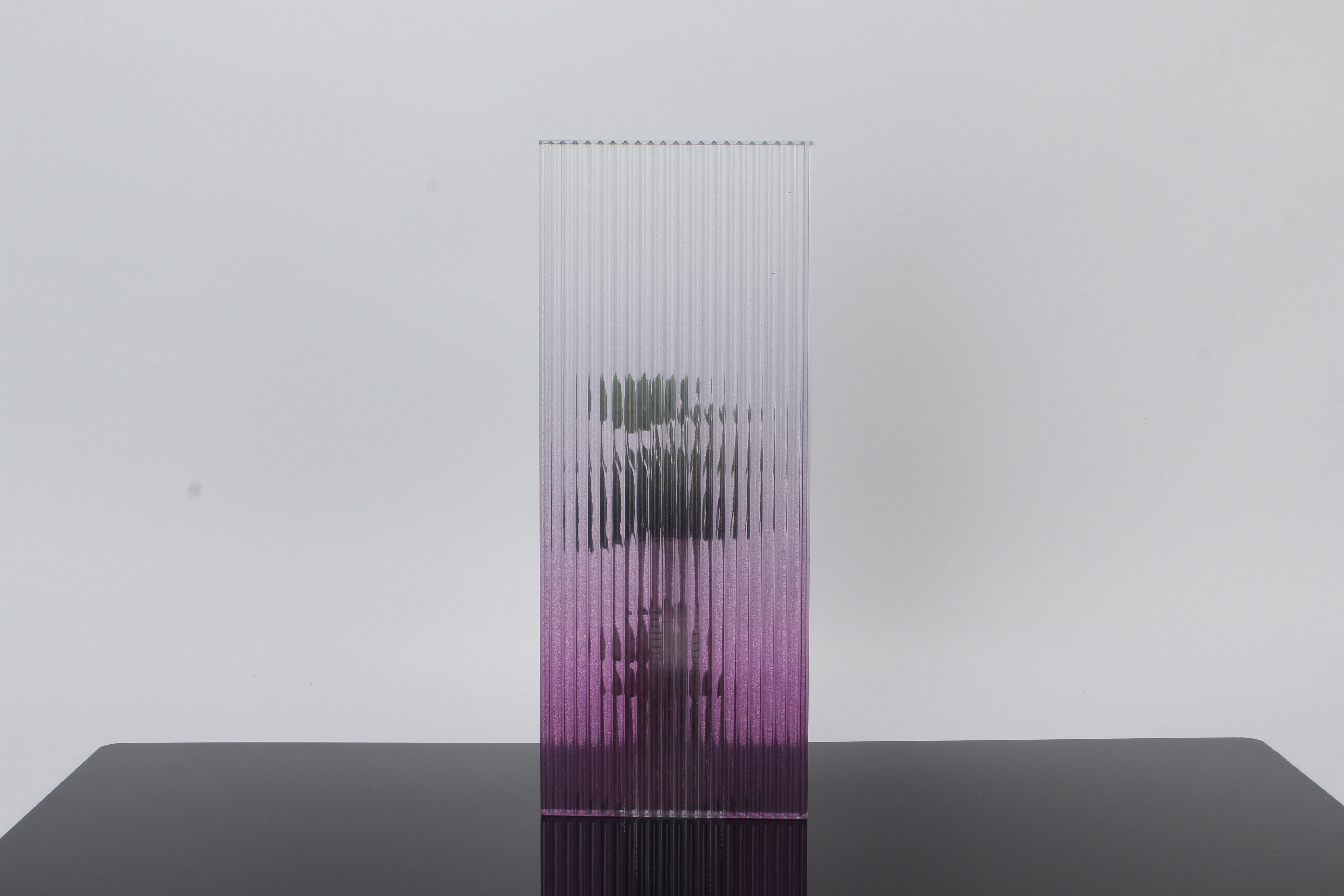 bathroom door Best Price 3mm 6mm 10mm Pressed Fluted Ribbed Pattern Glass purple  Colored gradient Glass