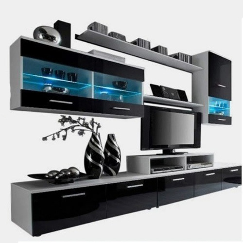 Fashion simple tv stand shelf and wall cabinet set with drawer tv stand for living room furniture