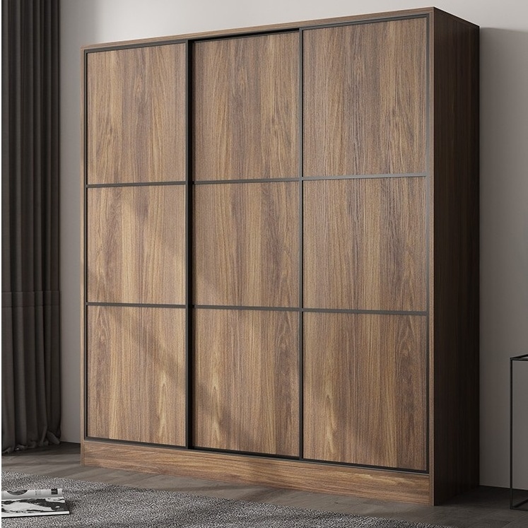 custom heavy duty wardrobe wooden bedroom wardrobe wooden modern 3 door sliding wardrobe