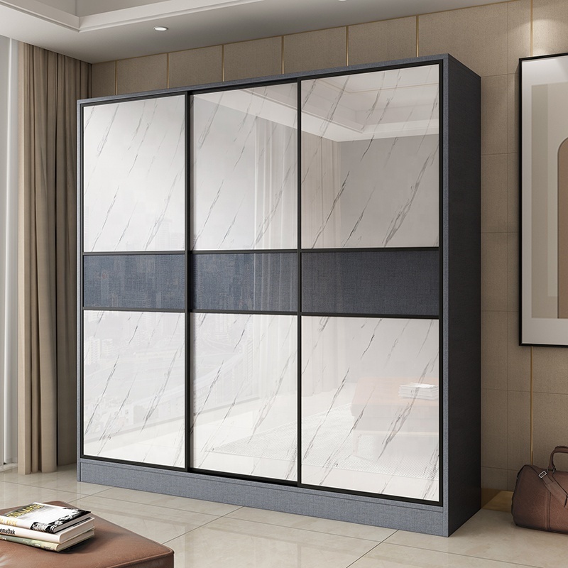 custom heavy duty wardrobe wooden bedroom wardrobe wooden modern 3 door sliding wardrobe