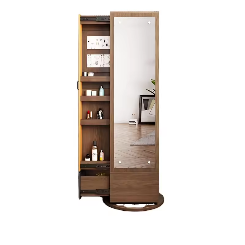 Hot Selling Classical Home Furniture Storage Drawer Long Mirrored Wooden Portable Coat Racks